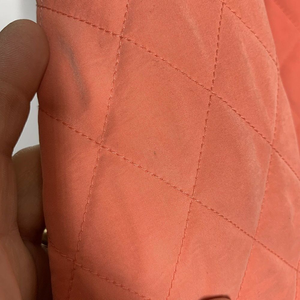 Ll Bean Womens Quilted Jacket Small Petite Orange - Picture 5 of 6